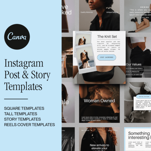Modern Canva Instagram Template Pack Bundle | Brand & Bloom