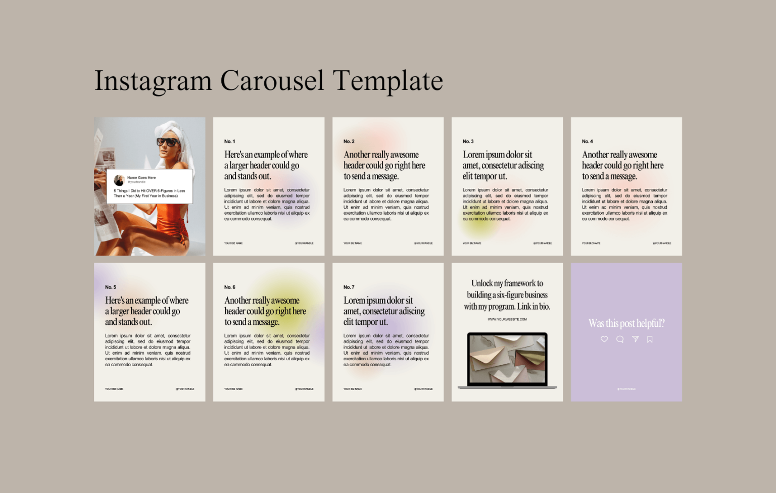 Instagram Carousel Template Bundle | Brand & Bloom